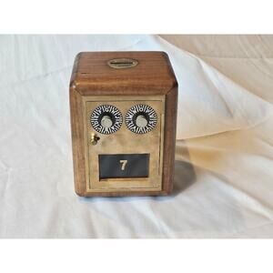 Handcrafted Post Office Box Door Bank Made from Maple w/ Morgan $ Coin Slot